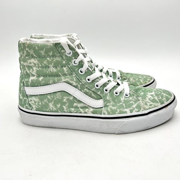 Vans Shoes - Vans High Top Sneakers in Light Green Marble with White Stripe